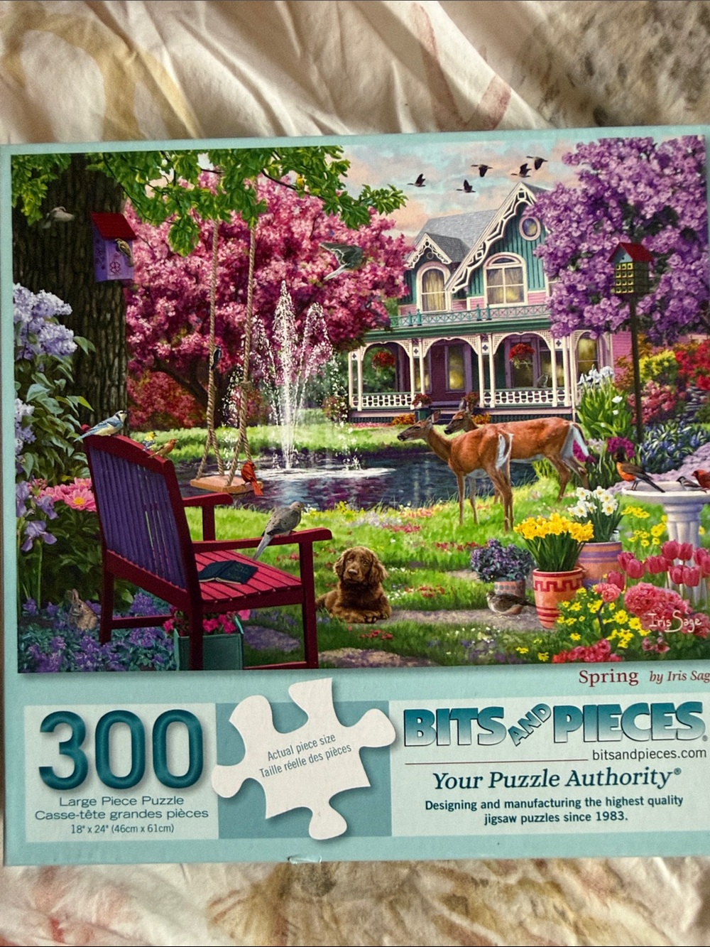 Bits and Pieces Spring by Iris Sage 300-Piece Puzzle - Multicolor